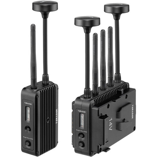 Kit de transmisor/receptor inalámbrico 3G-SDI/HDMI Teradek Ranger Micro 5000 (montaje en V)