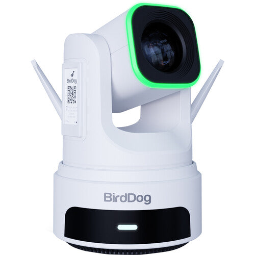 Cámara PTZ BirdDog X4 Ultra 4K con seguimiento por IA (blanca)