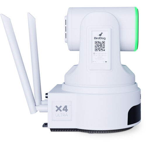Cámara PTZ BirdDog X4 Ultra 4K con seguimiento por IA (blanca)