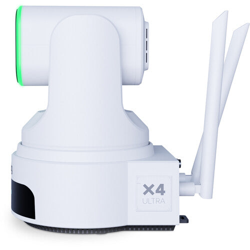 Cámara PTZ BirdDog X4 Ultra 4K con seguimiento por IA (blanca)