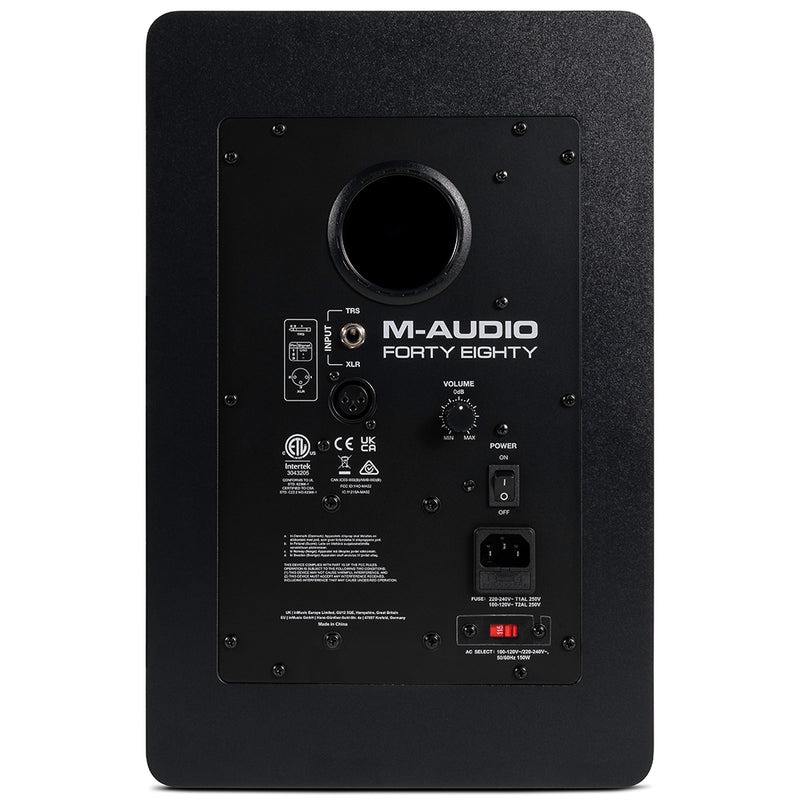 Bocinas de estudio M-Audio Forty Eighty para Radio con pedestal AURAY TMS-135