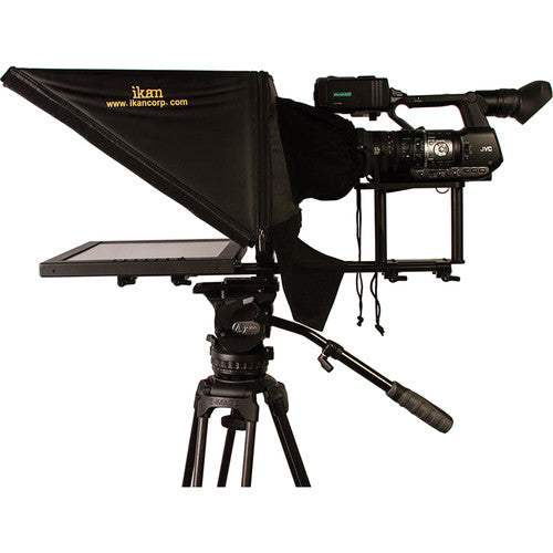 Teleprompter ikan PT3700  montado en varilla de 17 "para ubicación y estudio Ikan