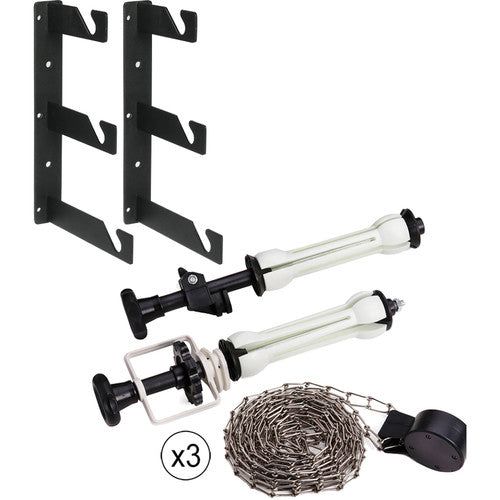 Kit de montaje en pared de impacto con cadena de metal para rollo de papel Atelsa