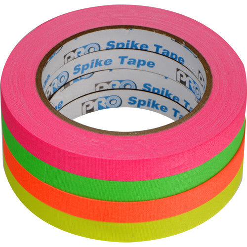 Juego de cintas de tela fluorescente ProTapes Pro Spike Stack (cuatro rollos de 1/2" x 60') Atelsa