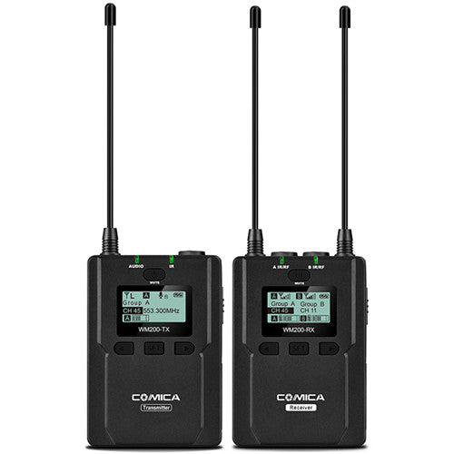 micrófono Omni inalámbrico Lavalier  Cómica Audio CVM-WM200A Cómica