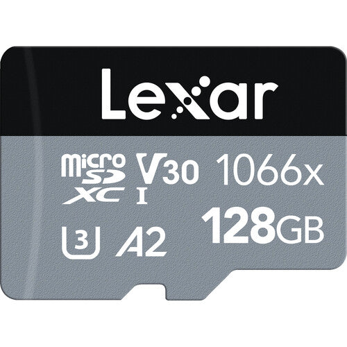 Tarjeta de memoria Lexar Professional 128GB 1066x UHS-I microSDXC con adaptador SD (Serie SILVER) Atelsa