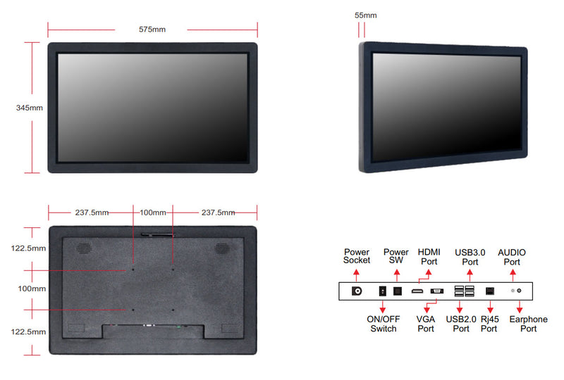 24" All In One Windows Display RCSTARS
