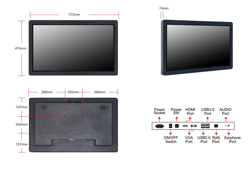 32" All In One Windows Display RCSTARS